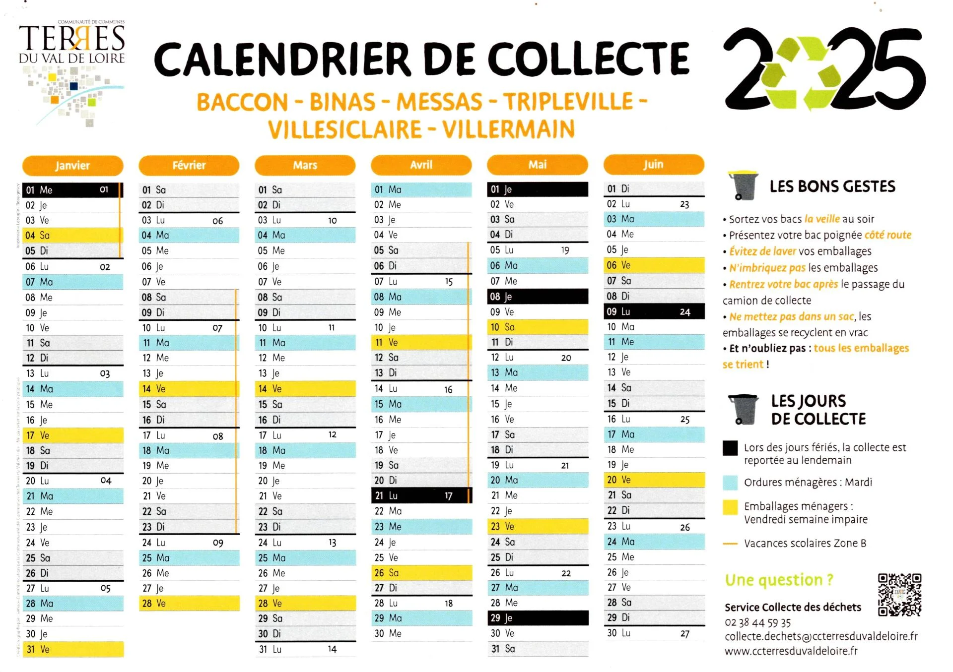 Calendrier 2025 2