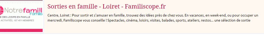 Sorties en famille